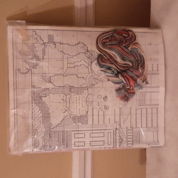 Printed Crosstitch Kit Needle N Hoops Antique Dolls #432 - Picture 2 of 2